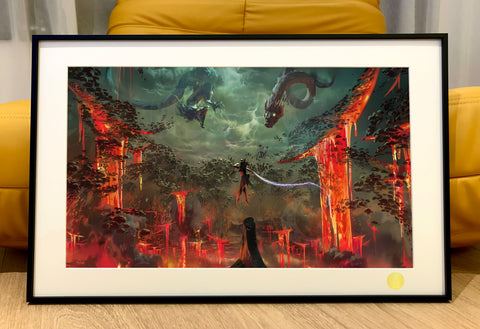Xing Kong Studio - Shen Gongbao vs Three Dragons Poster Frame