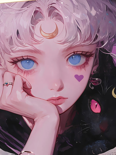 Xing Kong Studio - Purple Girl Usagi Tsukino Poster Frame
