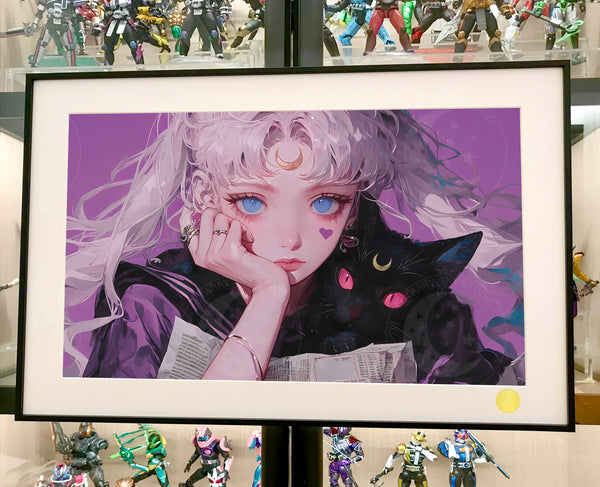 Xing Kong Studio - Purple Girl Usagi Tsukino Poster Frame