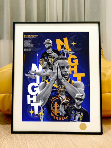 Xing Kong Studio - Good Night Stephen Curry Poster Frame