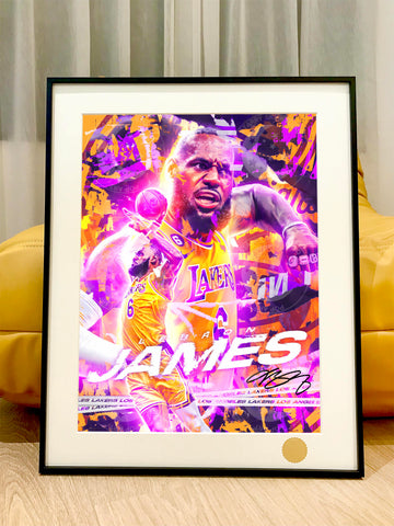 Xing Kong Studio - Basketball Emperor LeBron James Poster Frame