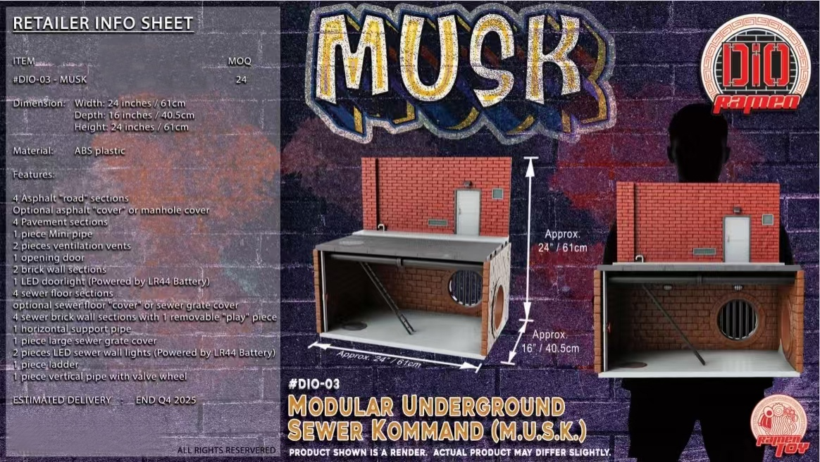 Ramen Toy -  Sewer Scene 2 Models DIO-03 MUSK / DIO-04 SUPER MUSK [2 Variants]