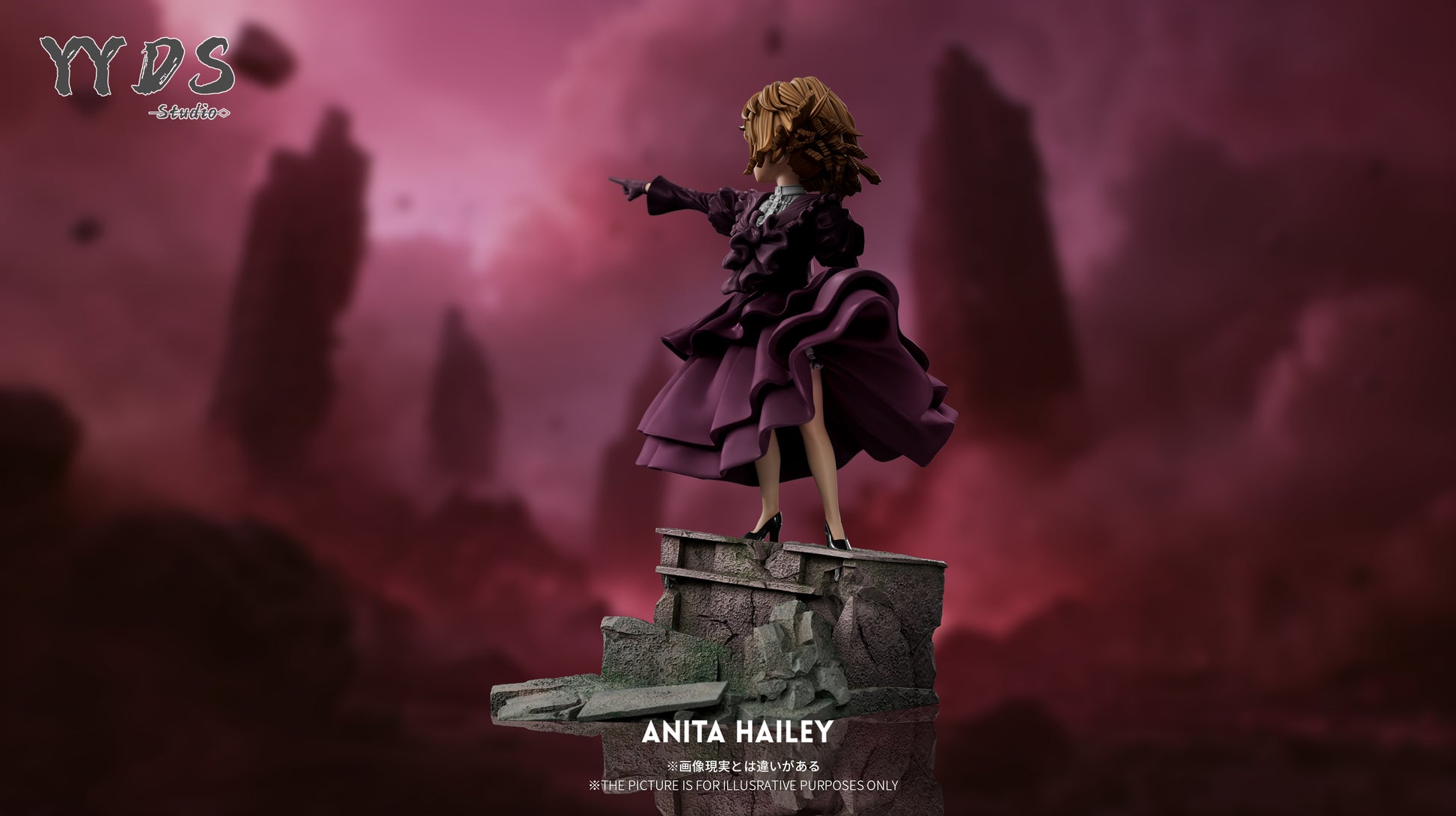 YYDS Studio - Gothic Black Dress Ai Haibara