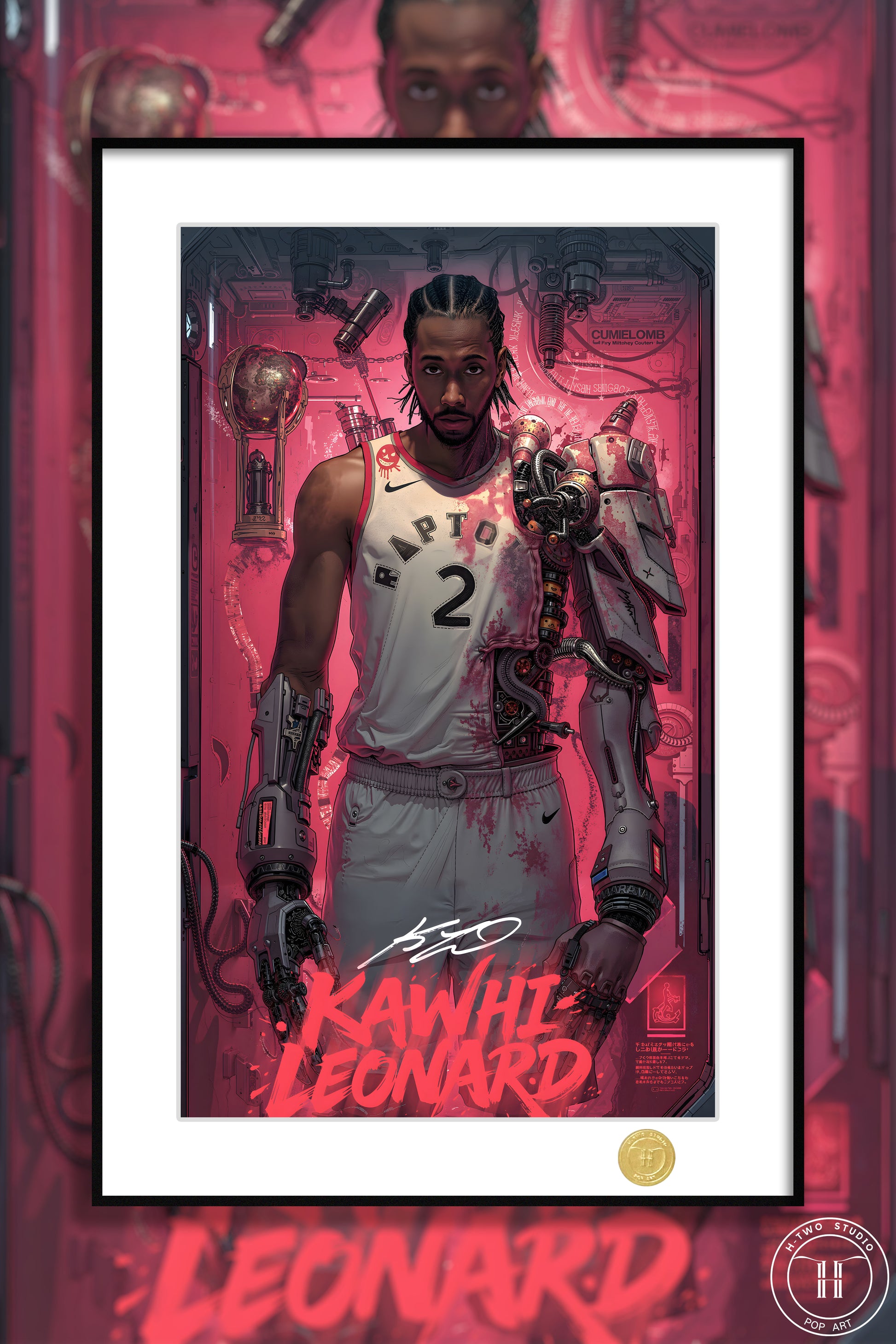 H-TWO Studio - Kawhi Leonard Raptors Clippers Poster Frame