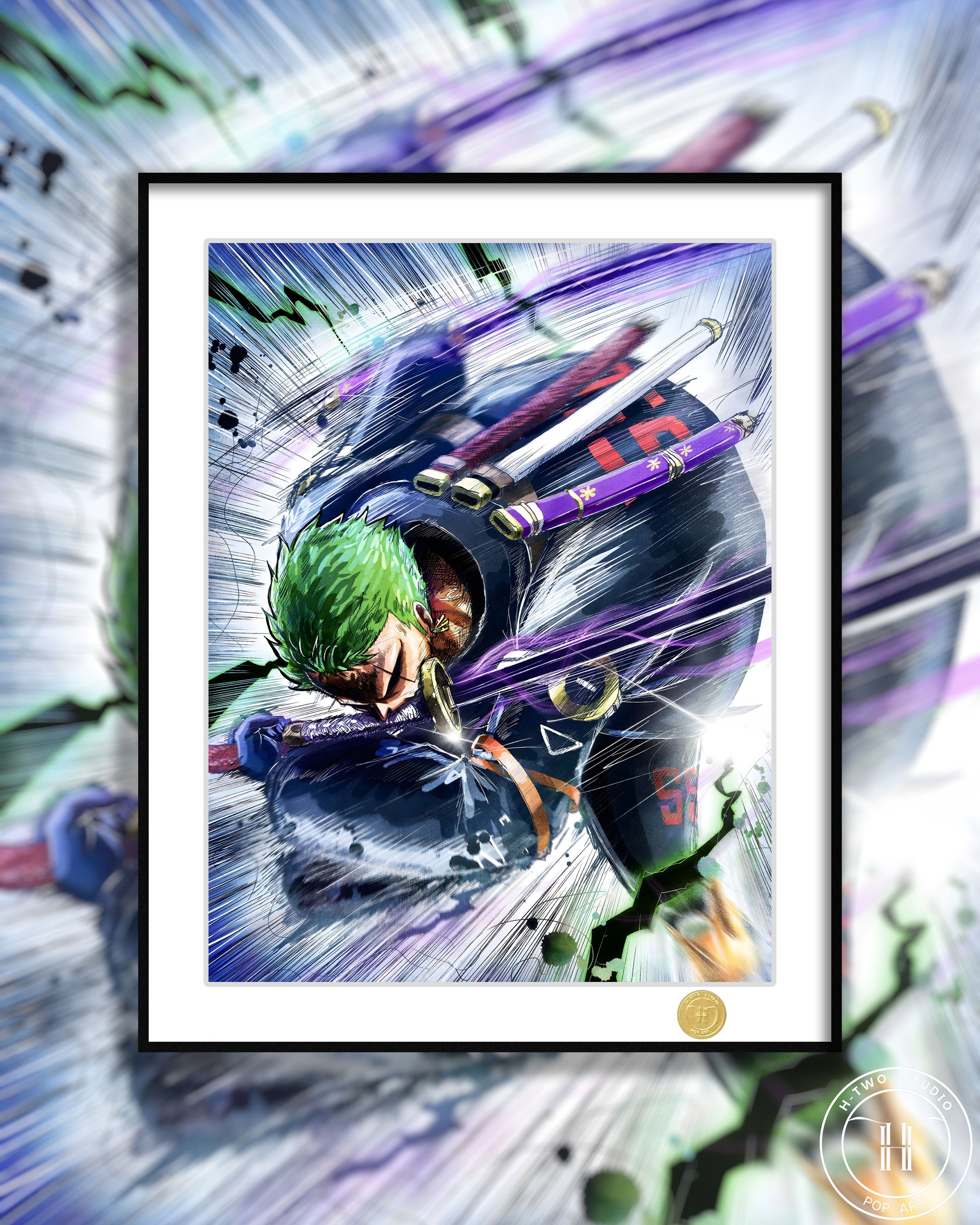 H-Two Studio - Egghead Arc Zoro Poster Frame