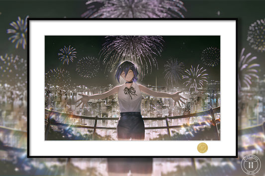 H-Two Studio - Fireworks Reze Poster Frame