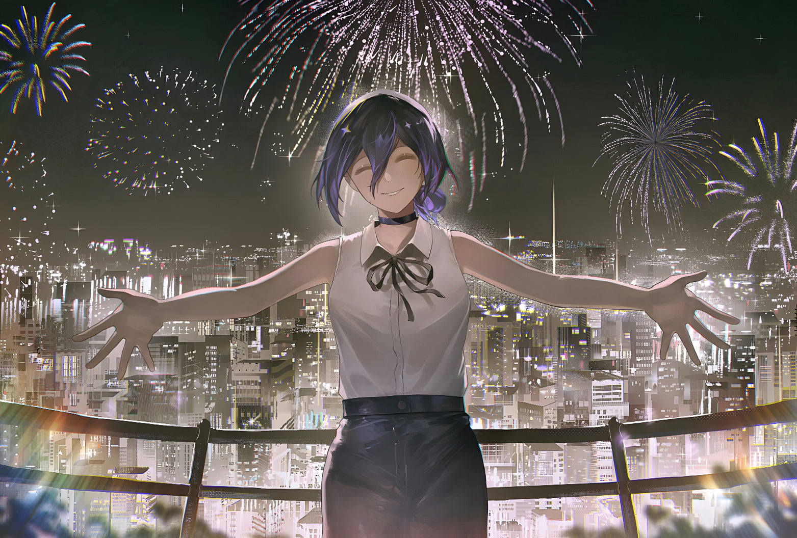 H-Two Studio - Fireworks Reze Poster Frame