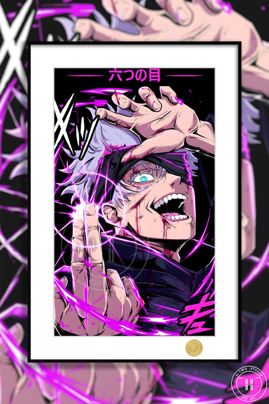 H-TWO Studio - Satoru Gojo Poster Frame