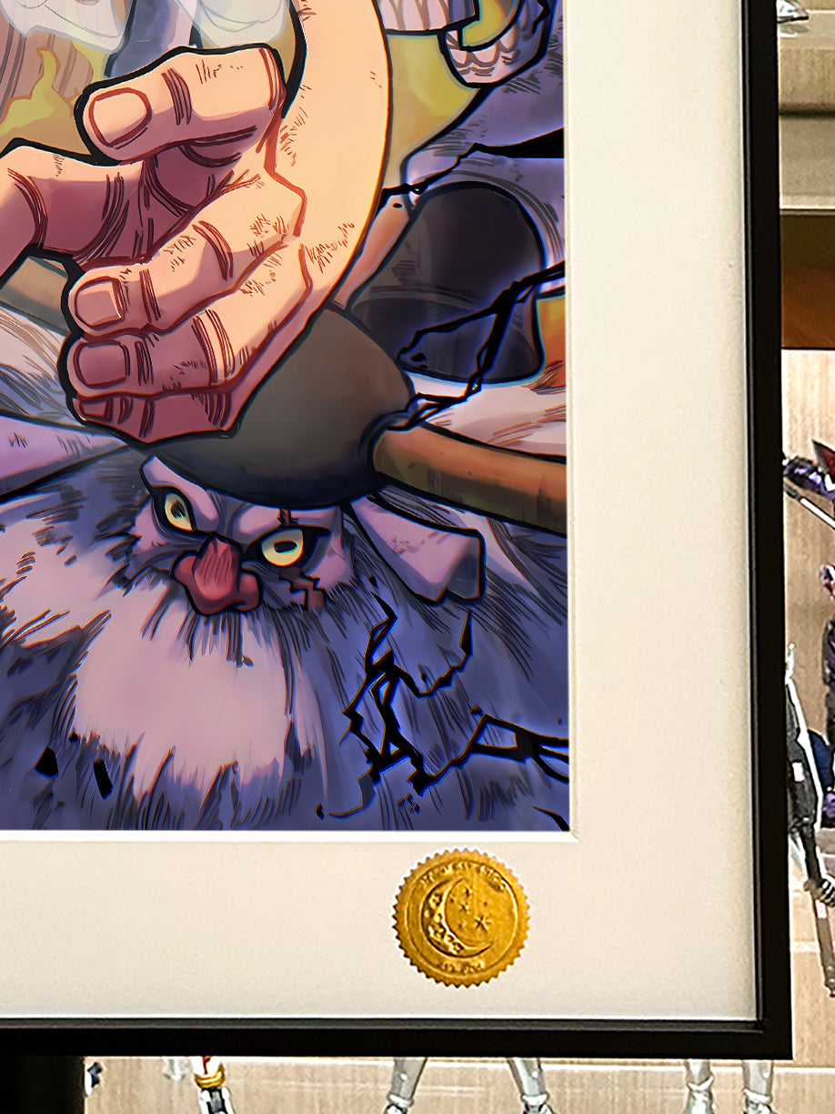 Xing Kong Studio - Nika Luffy VS Five Elders Poster Frame