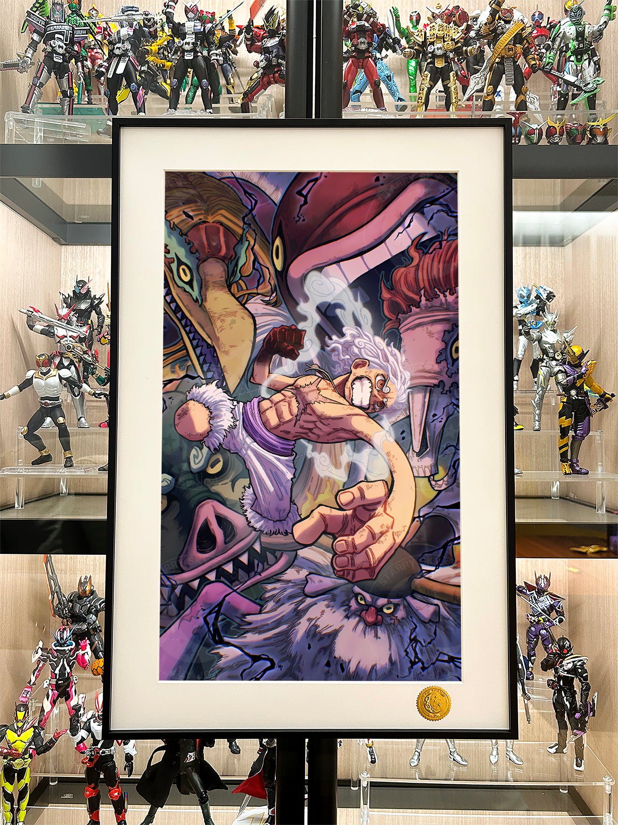 Xing Kong Studio - Nika Luffy VS Five Elders Poster Frame