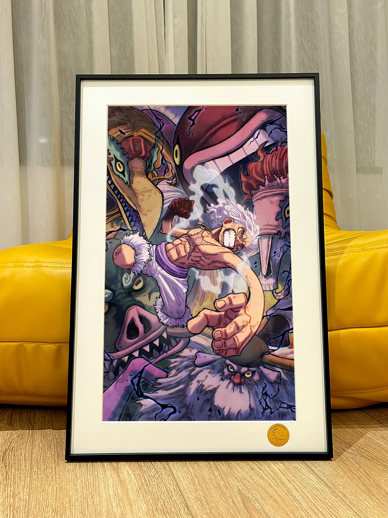 Xing Kong Studio - Nika Luffy VS Five Elders Poster Frame