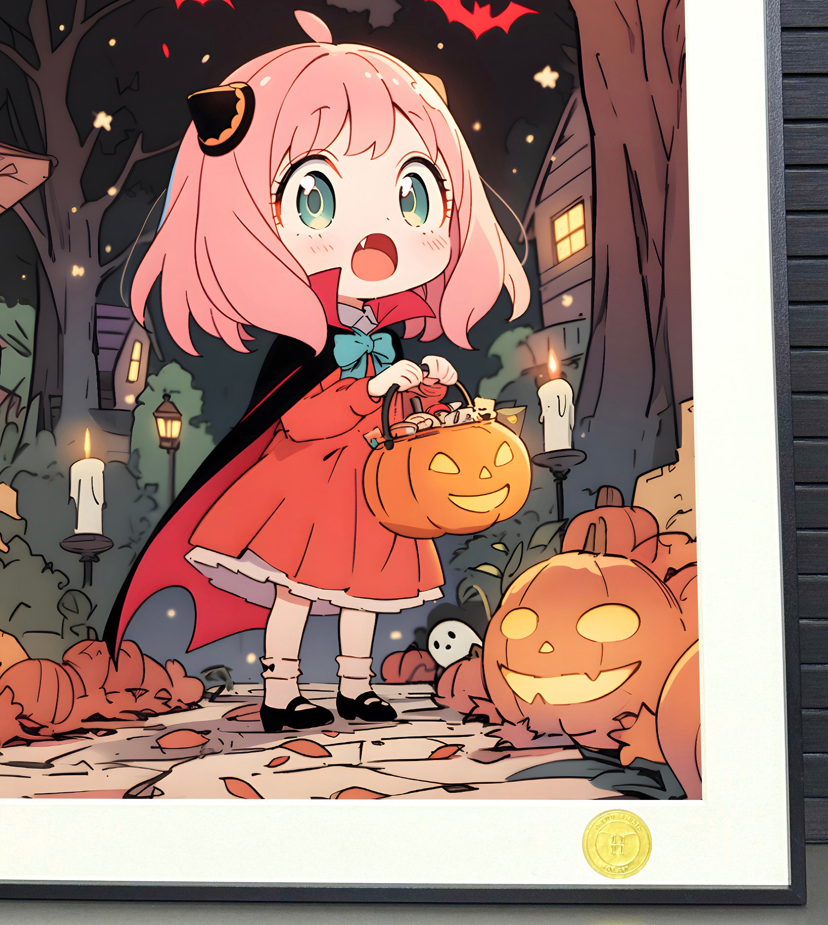 H-TWO Studio - Anya Forger Halloween Poster Frame