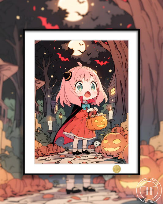 H-TWO Studio - Anya Forger Halloween Poster Frame