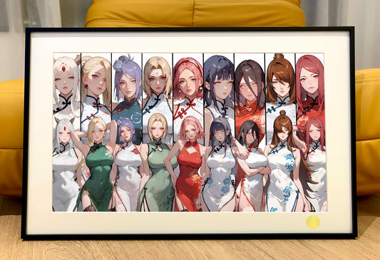 Xing Kong Studio - Naruto Girl Group Poster Frame