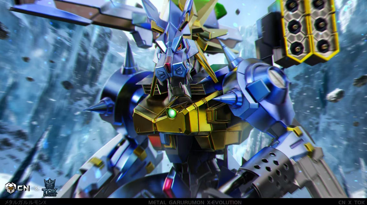 Crazy Nest Studio X Tok Studio - Metal Garurumon X