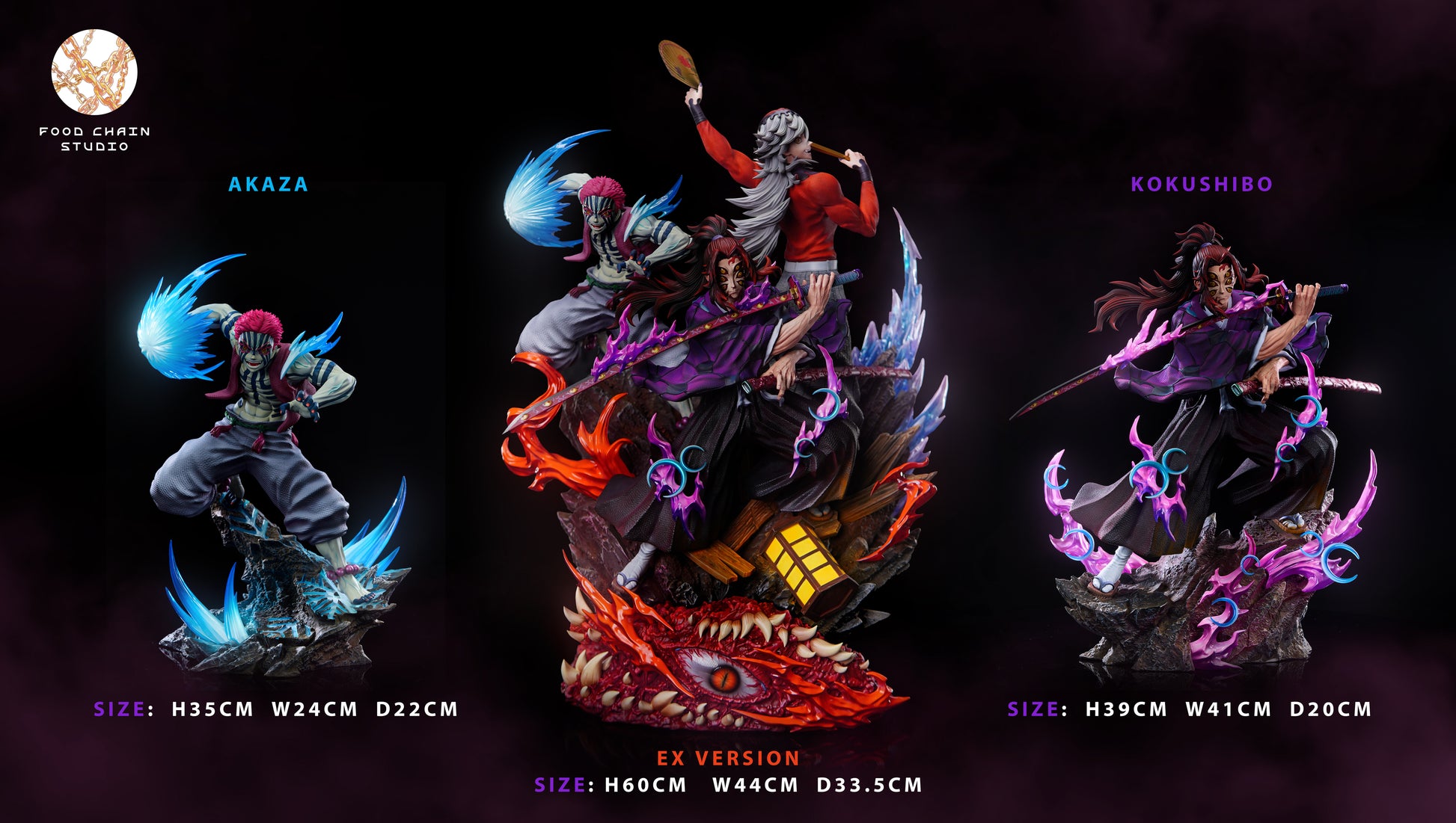 Food Chain Studio - Upper Moon Assembles in Infinity Castle Kokushibo X Akaza X Doma [3 Variants]