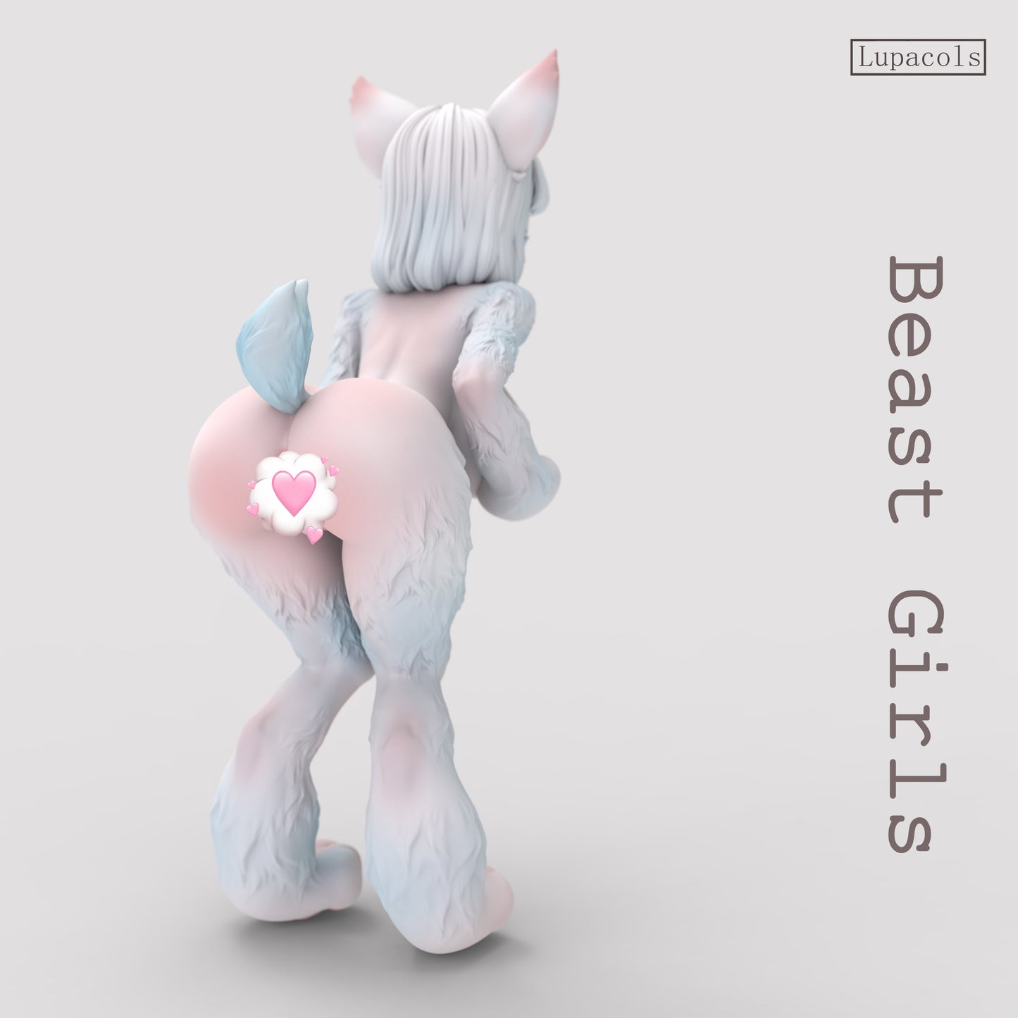 Lupacols Studio - Furry Pink x White Kemono Musume [Licensed]