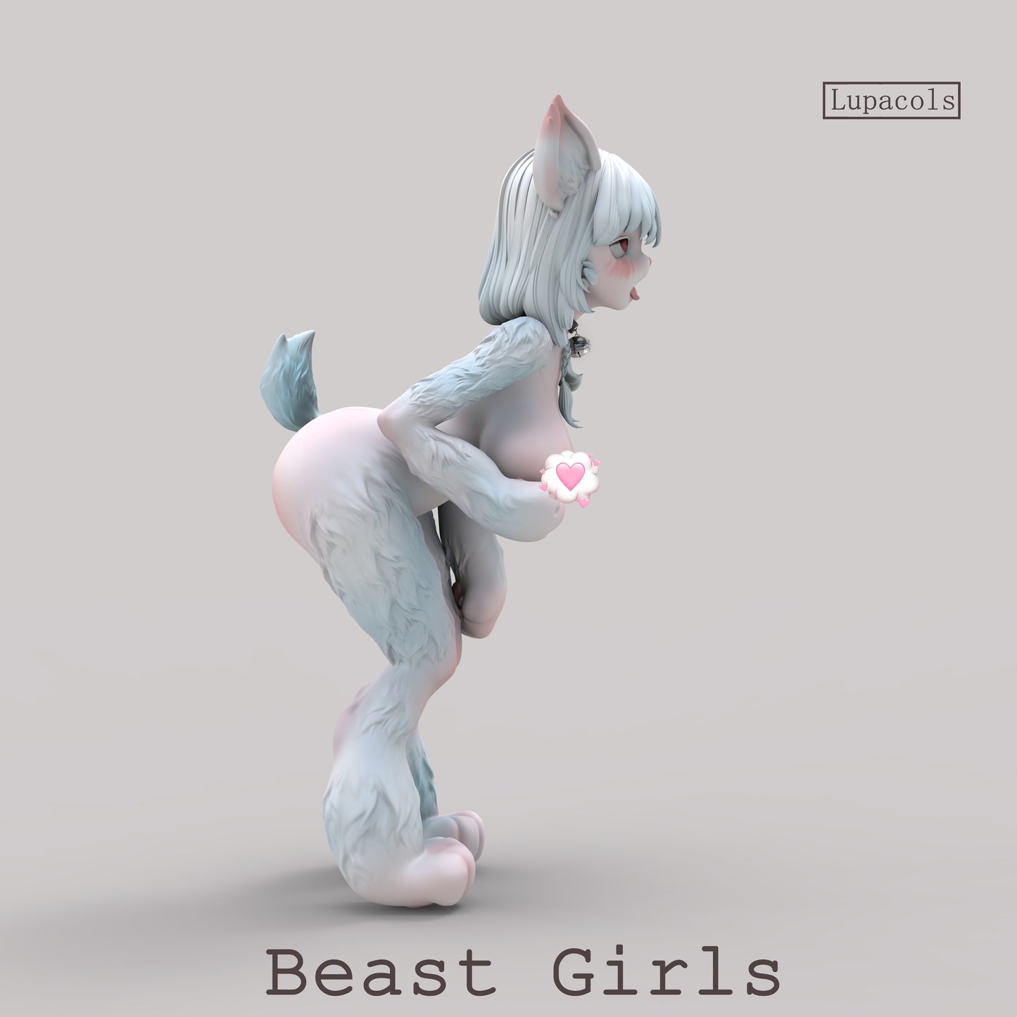 Lupacols Studio - Furry Pink x White Kemono Musume [Licensed]