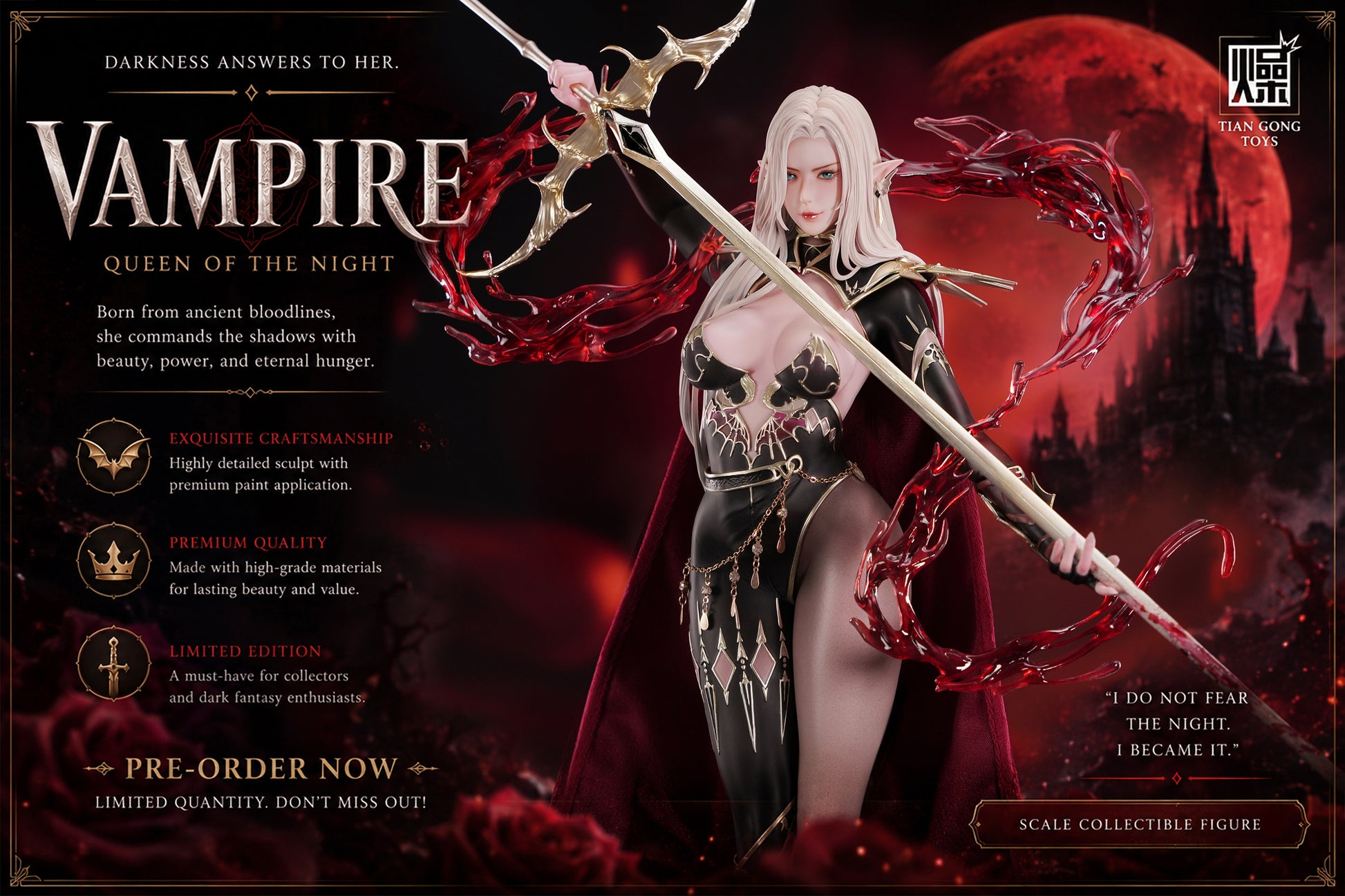 Tian Gong Zao Wu Studio & Ming Ming John - Vampire Queen of the Night Statue [Licensed]