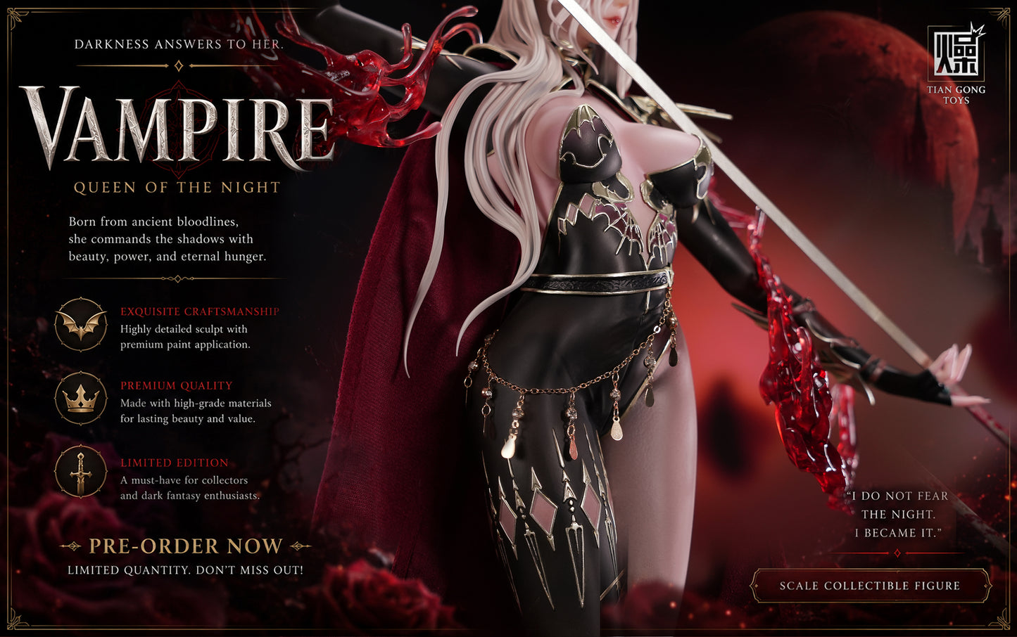 Tian Gong Zao Wu Studio & Ming Ming John - Vampire Queen of the Night Statue [Licensed]