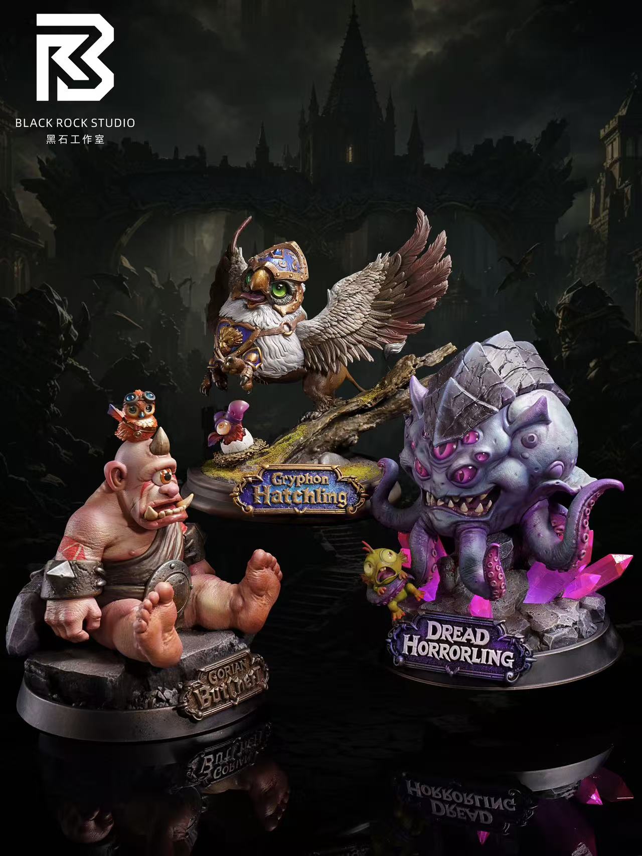 Black Rock Studio / BRS - Gryphon Hatchling & Gorian Butcher & Dread Horrorling Q ver 
