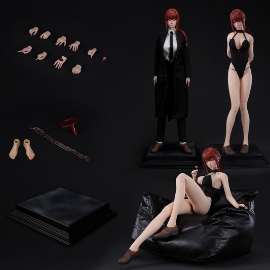 Box Qi Studio - Makima Platinum Silicone Articulated Action Figure 