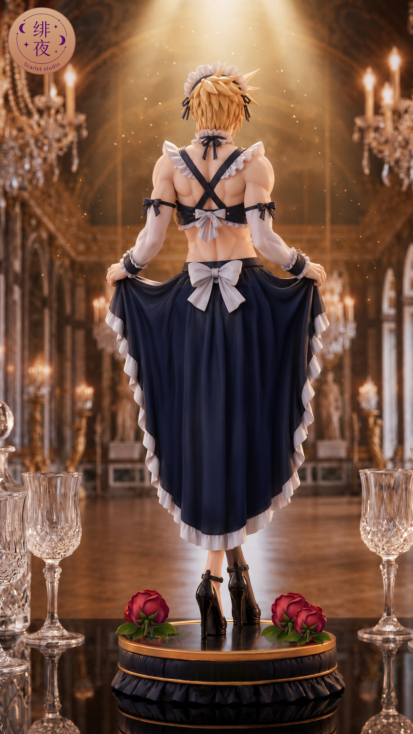 Scarlet Studio - Cross-dressing Cloud in a Maid Outfit