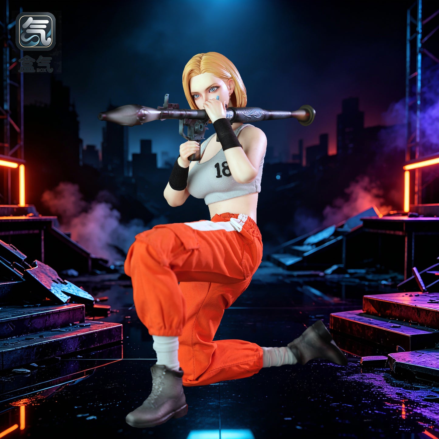 BoxQi Studio - Android 18 Platinum Silicone Articulated Action Figure [HQ03]
