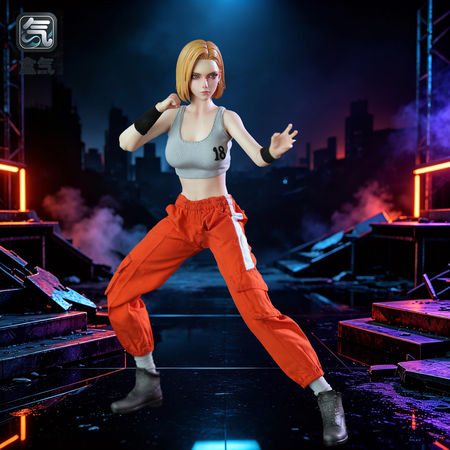 BoxQi Studio - Android 18 Platinum Silicone Articulated Action Figure [HQ03]