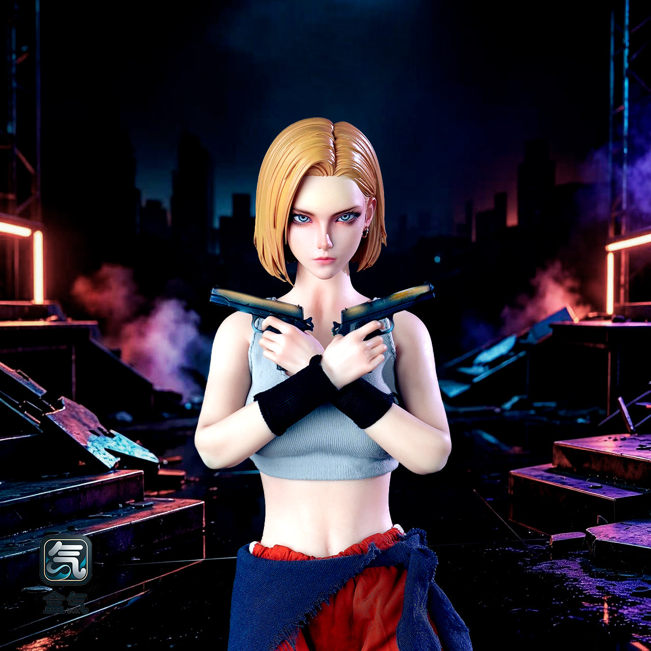 BoxQi Studio - Android 18 Platinum Silicone Articulated Action Figure [HQ03]