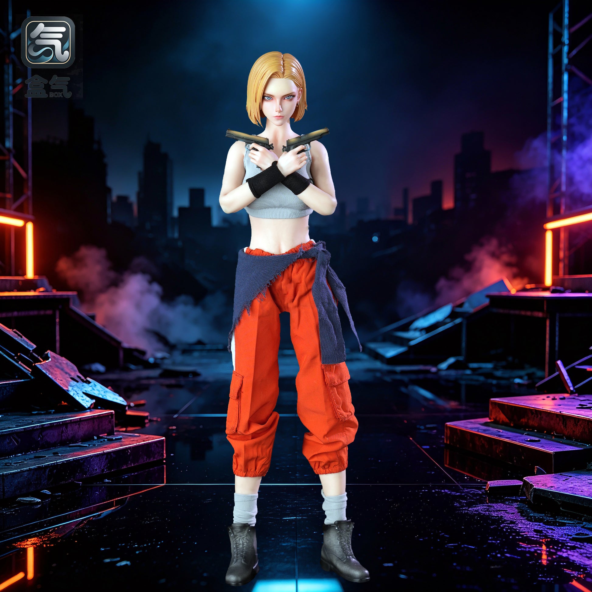 BoxQi Studio - Android 18 Platinum Silicone Articulated Action Figure [HQ03]