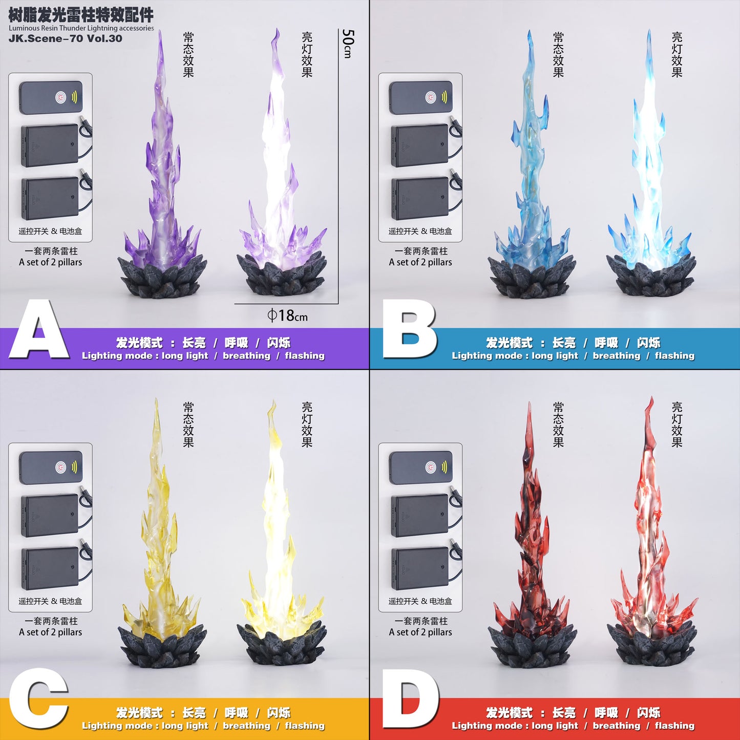 JacksDo Studio - Luminous Resin Thunder Lightning Accessories [JK.Scene-70 Vol.30][4 Variants]