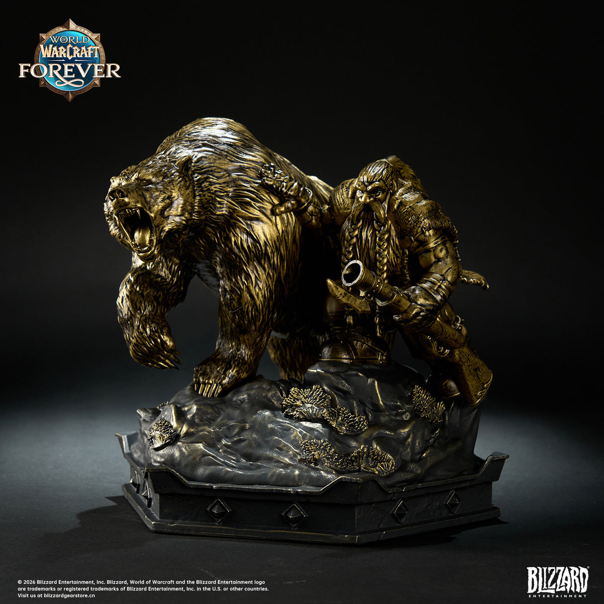 Blizzard Entertainment - Dwarf Hunter and Bear Bronze Collector's Edition Statue [BLZ040][Licensed]