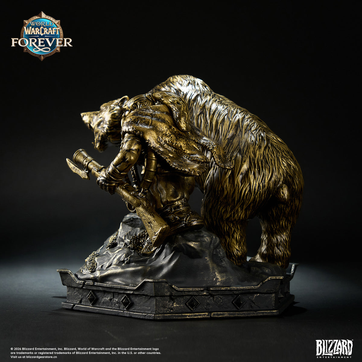 Blizzard Entertainment - Dwarf Hunter and Bear Bronze Collector's Edition Statue [BLZ040][Licensed]