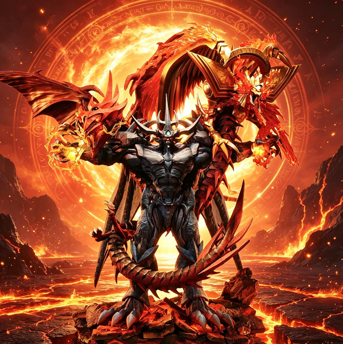 Four Horsemen Studio - Obelisk the Tormentor X Slifer the Sky Dragon X The Winged Dragon of Ra