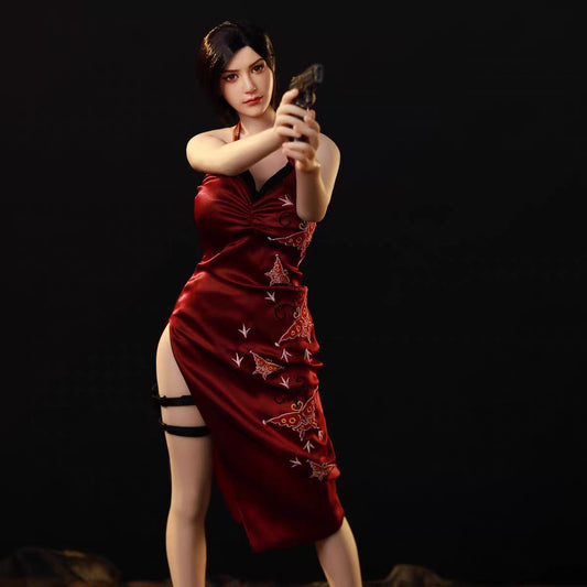chinese dress ladies Amazon.com: AKTOTO Ada Wong Cosplay Red Cheongsam Sexy Cosplay Hanging Neck  Dress Halloween Full Set with Wig : Clothing, Shoes & Jewelry