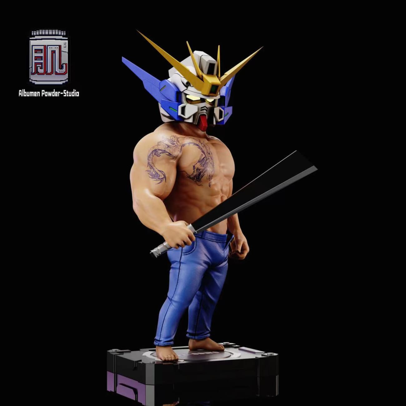 Albumen Powder Studio - Muscular Wing Gundam x Causway Bay Gangster 