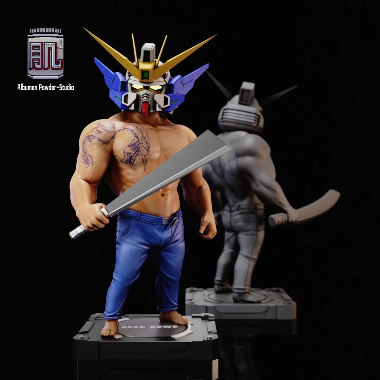 Albumen Powder Studio - Muscular Wing Gundam x Causway Bay Gangster 