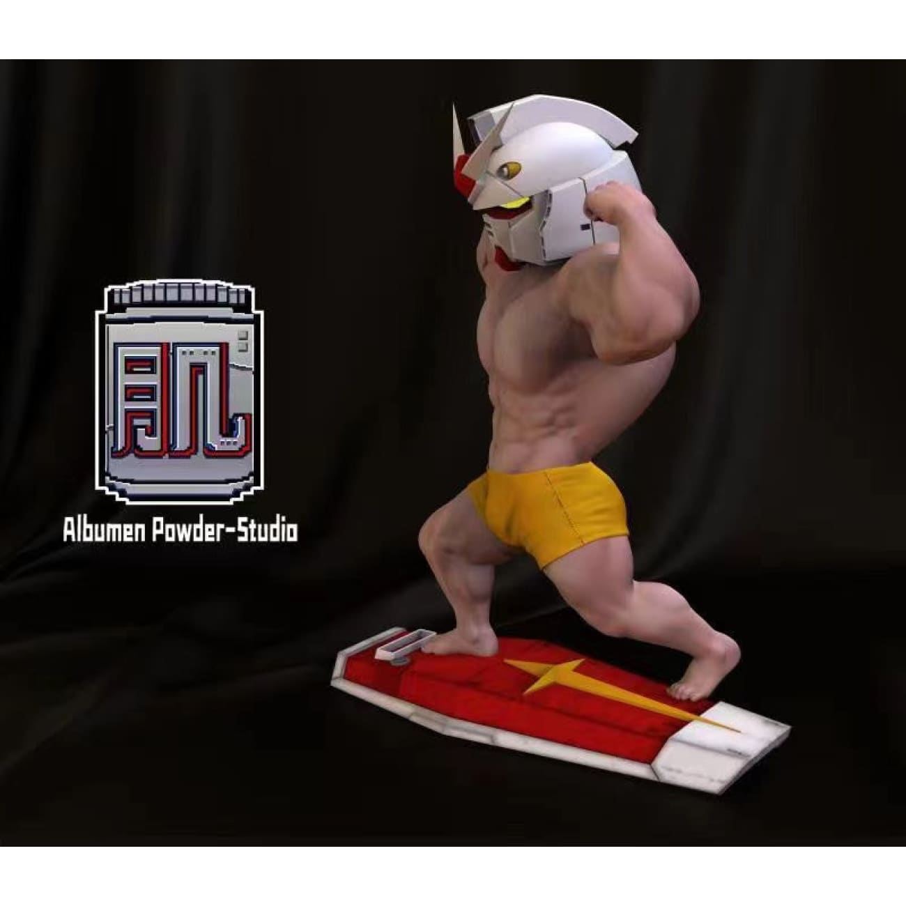 Albumen Powder Studio - Rx-78-2 Gundam Helmut Muscular Man