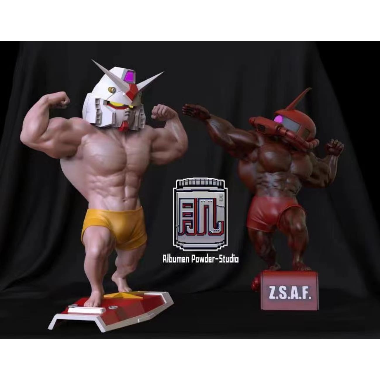  Albumen Powder Studio - RX-78-2 Gundam helmut muscular man 