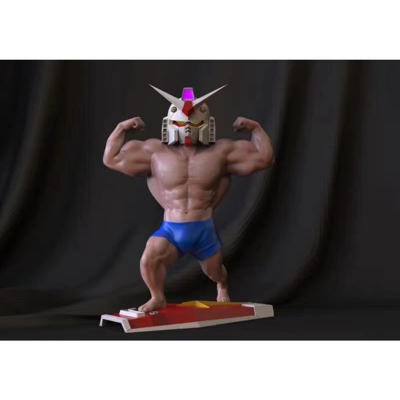 Albumen Powder Studio - Rx-78-2 Gundam Helmut Muscular Man