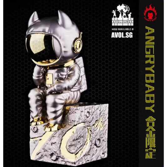 AngryBaby - Angry baby Astronaut Thinker  in Metel Gold and Grey [1/9 scale]