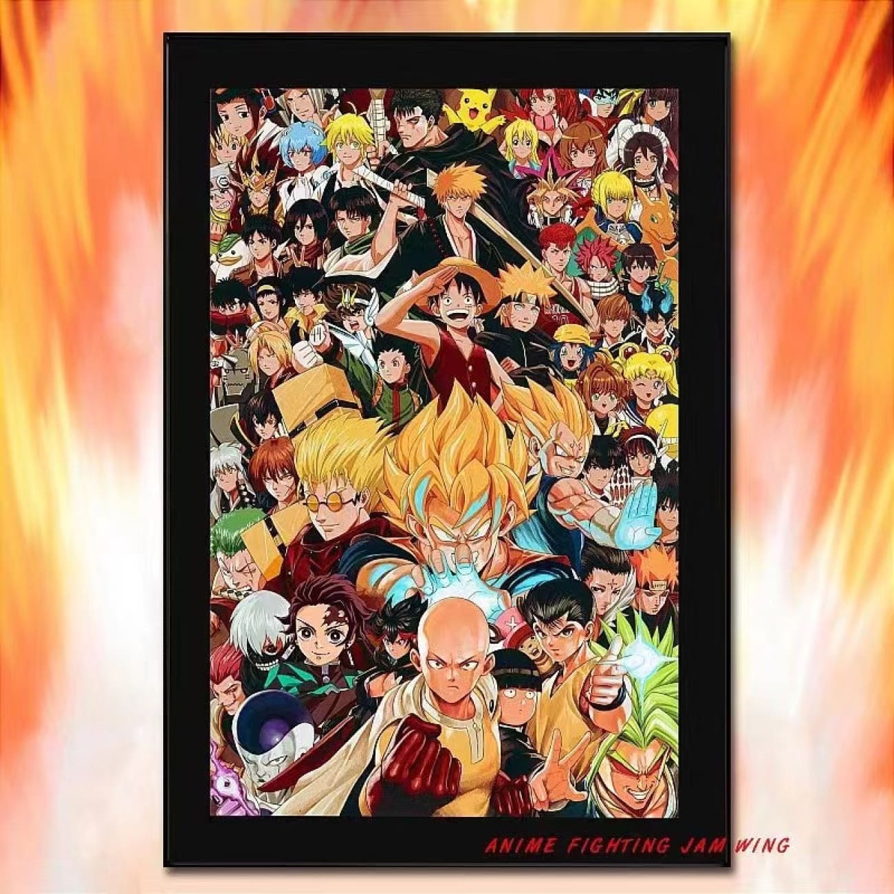 Anime Fighting Jam Wing Poster Frame [ 38cm x 54cm ]