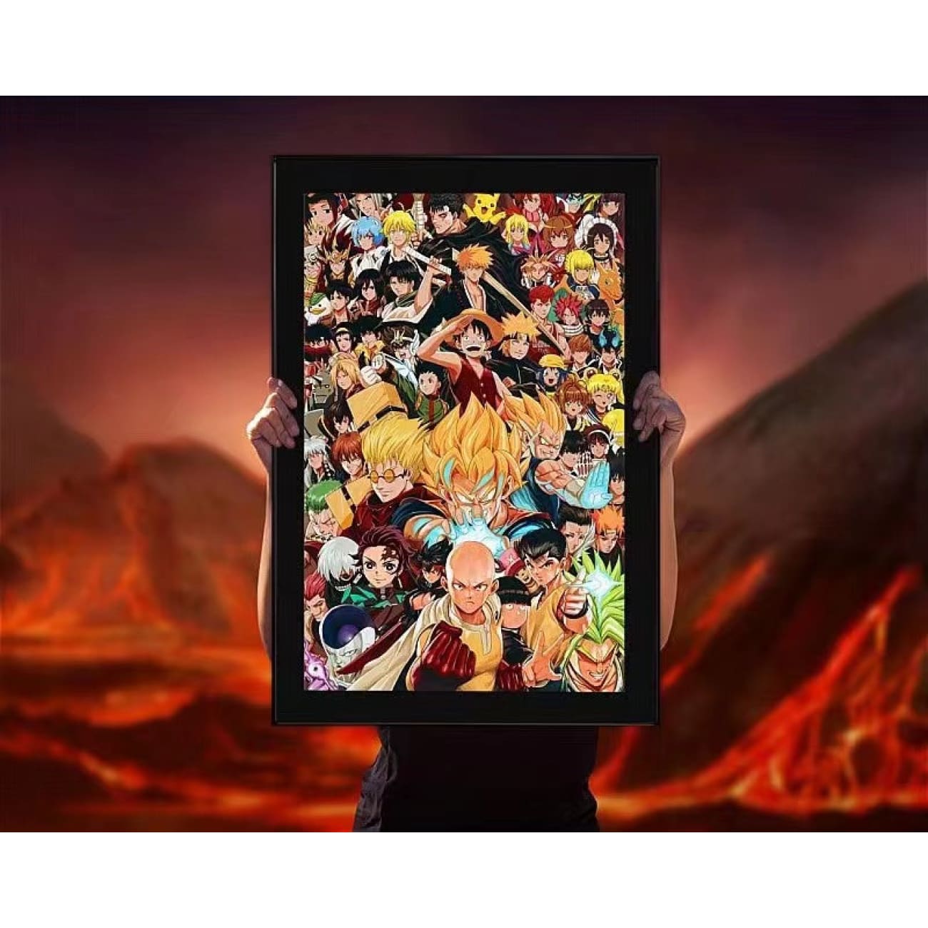 Anime Fighting Jam Wing Poster Frame [ 38cm x 54cm ]