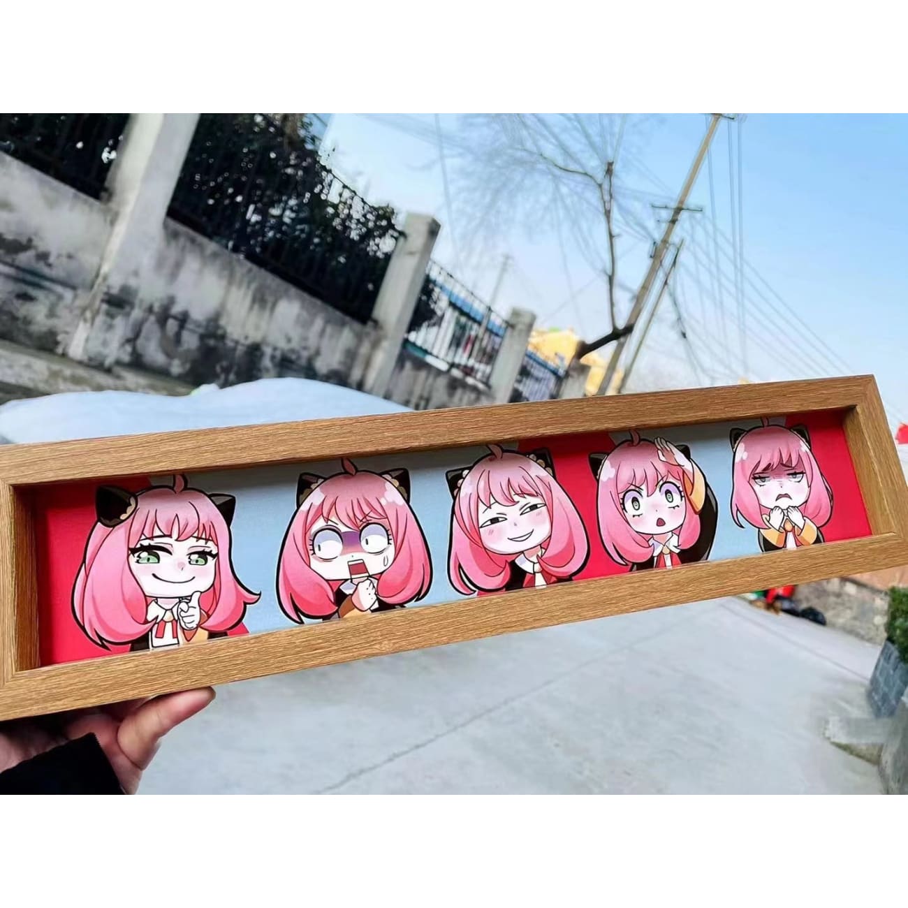 Anya Forger Emoji Poster Frame [12cm x 47cm]