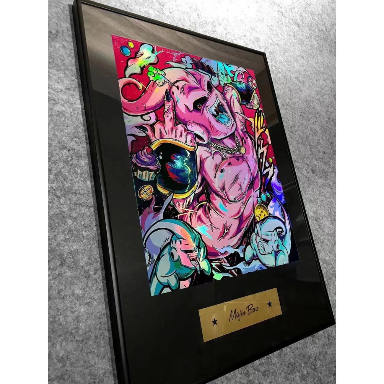 BBD Studio X 1985 Painting Lab - Majin Buu Coloured Chrome Poster Frame