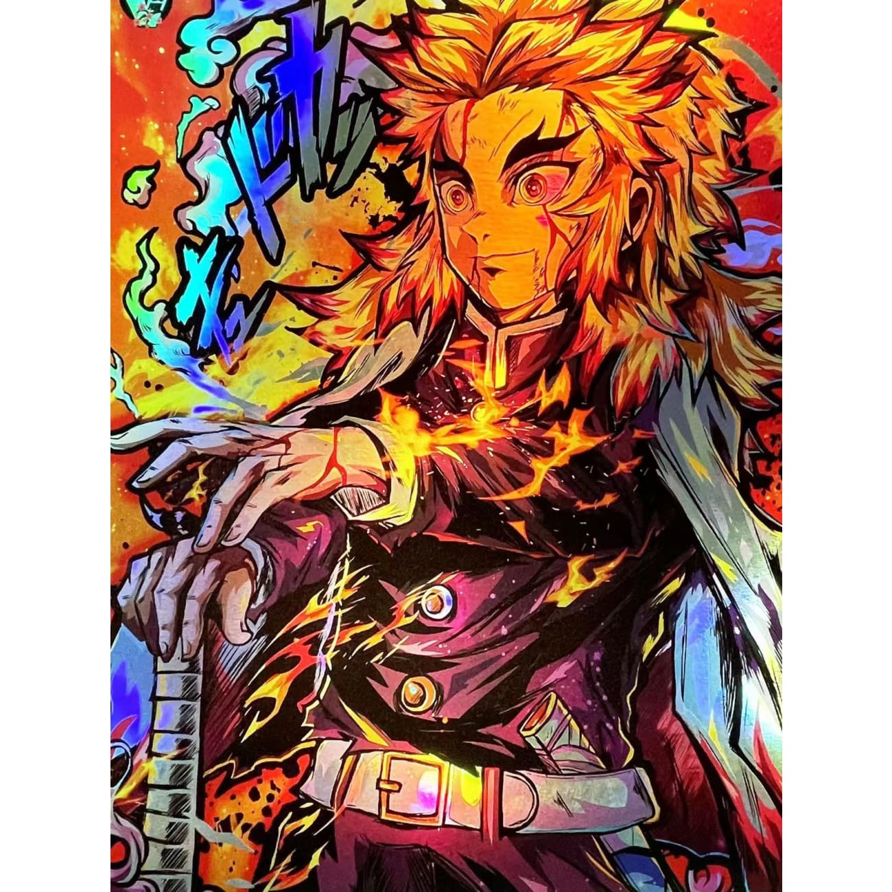 BBD studio X 1985 painting Lab - Rengoku Coloured chrome poster Frame