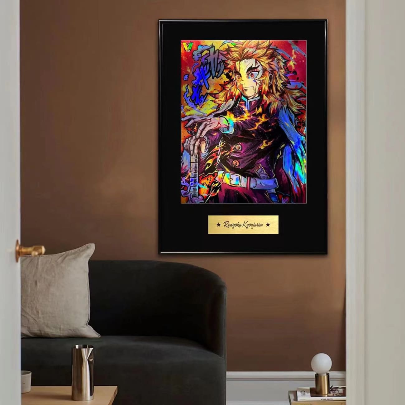 BBD studio X 1985 painting Lab - Rengoku Coloured chrome poster Frame