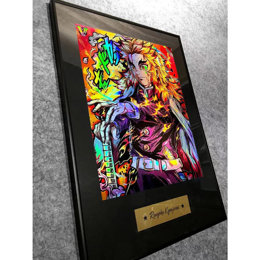 BBD studio X 1985 painting Lab - Rengoku Coloured chrome poster Frame