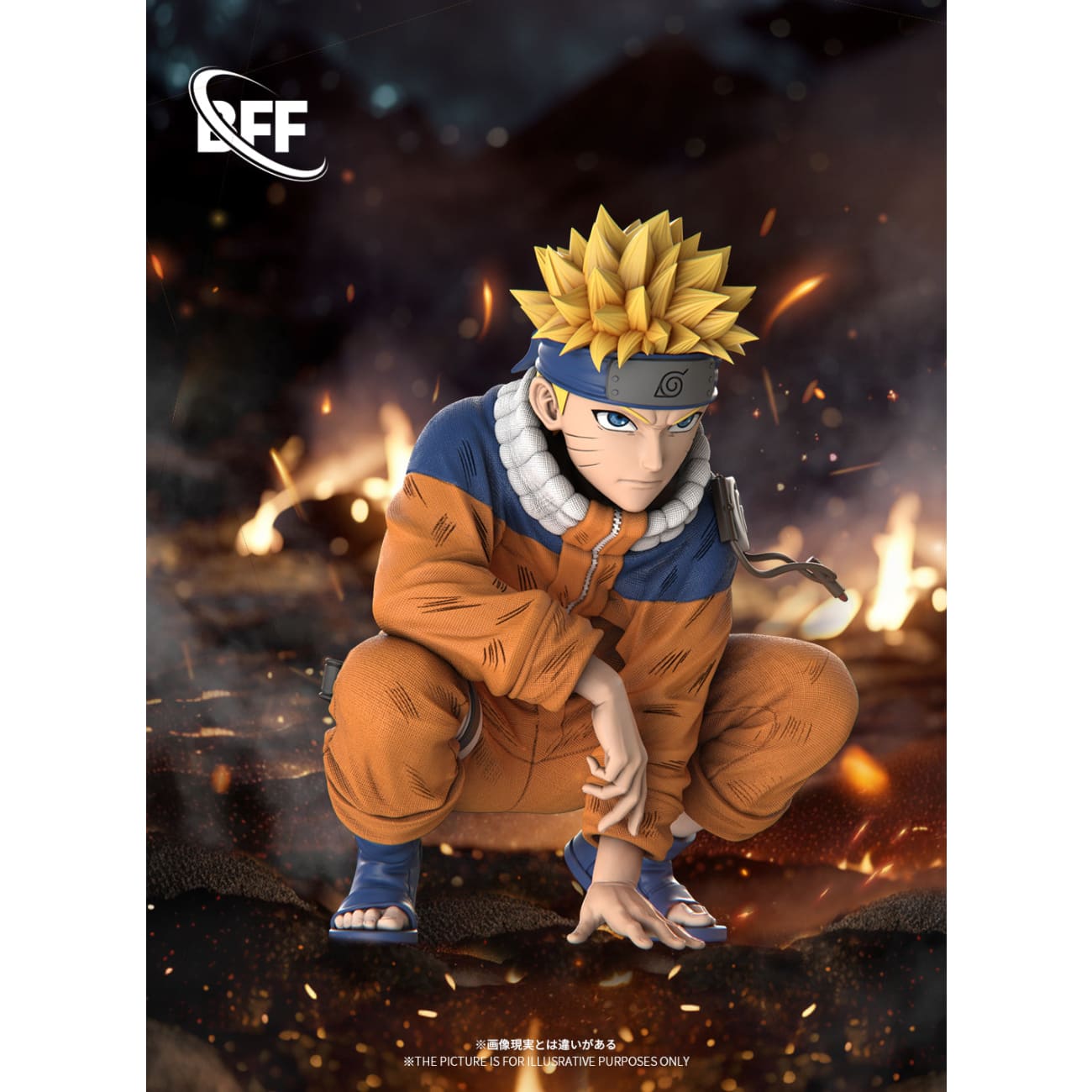 BFF Studio - Squatting Naruto Uzumaki 